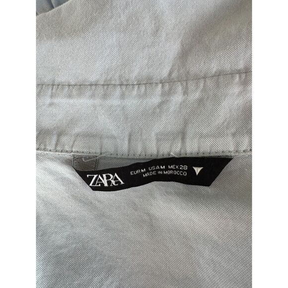 Zara Baby Blue Shortall Jumpsuit Size Medium - Picture 4 of 8